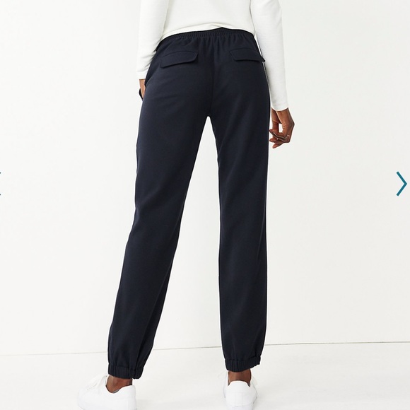 Nine West Women’s Elastic-Cuff Relaxed Jogger Pant Mint XL Mid Rise Loose Fit - Picture 3 of 10